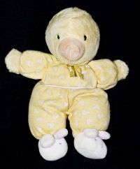 Carters Prestige DUCK w/ Rabbit Feet Lovey Rattle Plush